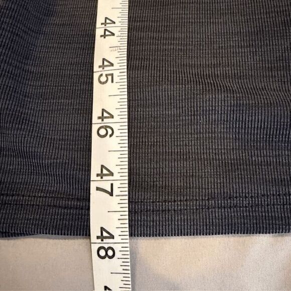 Nicole Miller Ribbed Knit Stretch Side Knot Dress in Charcoal Gray Size Medium - Picture 8 of 9